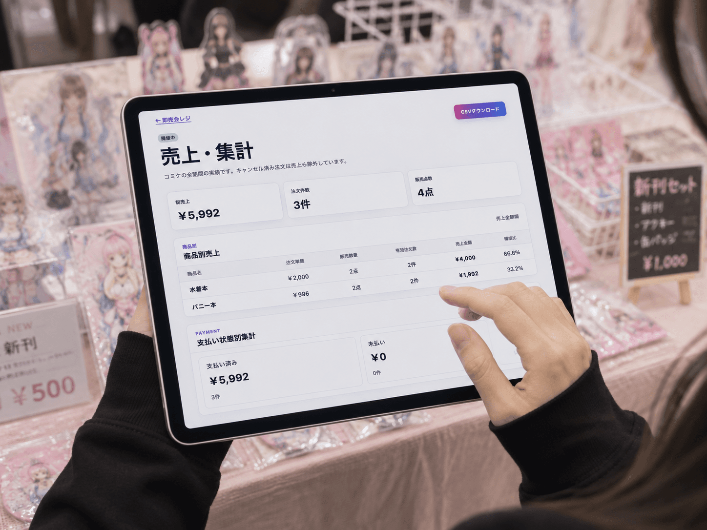 即売会でOrbellを利用するイメージ